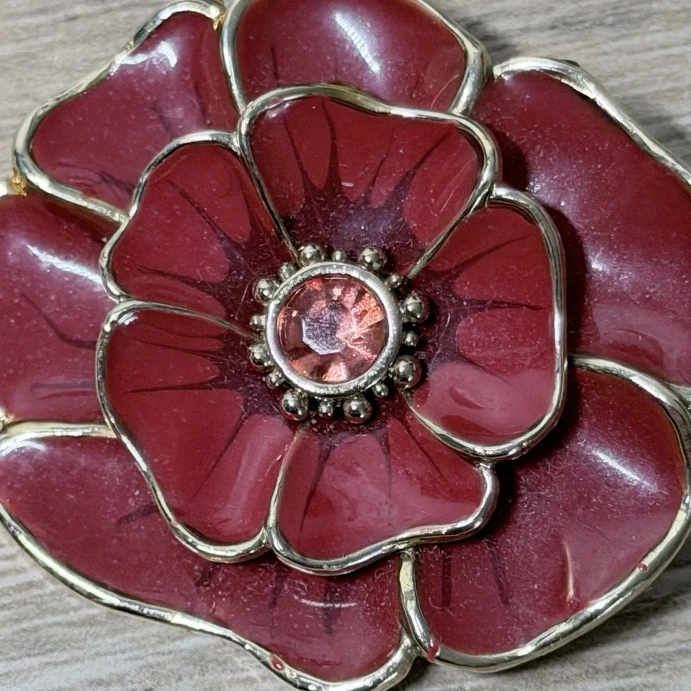 Vintage Liz Claiborne Flower Brooch Vintage Inspired Cottagecore Statement‎ Pin
